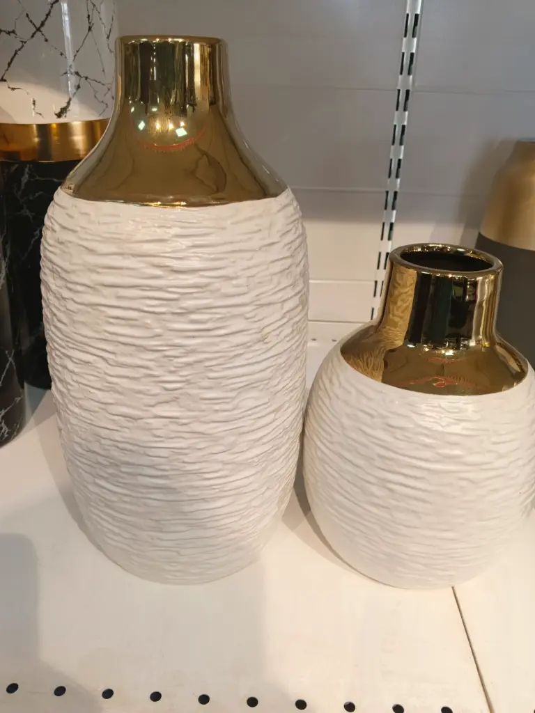VASE FLEUR COTON DORE
