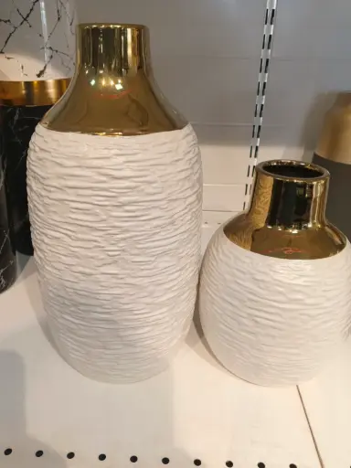 VASE FLEUR COTON DORE