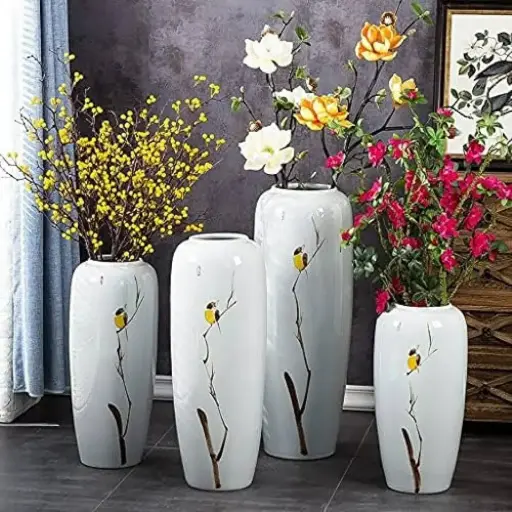 VASE DECORATIF BLANC 3 PIECES